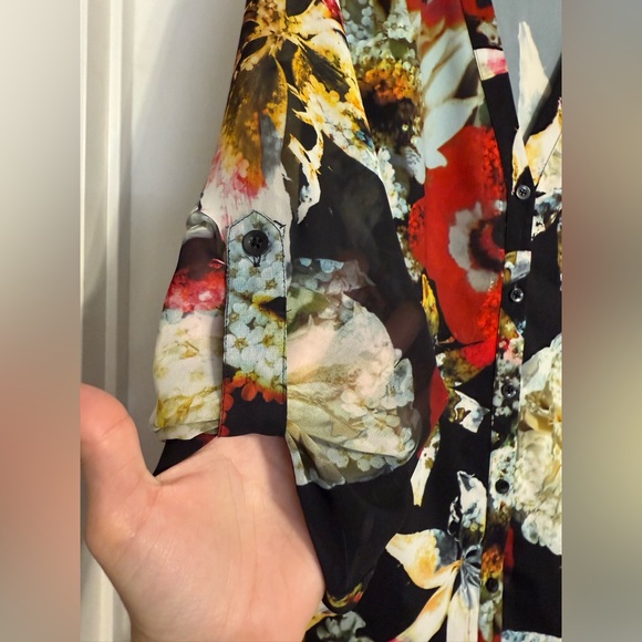 Alice + Olivia Multicolor Floral Blouse size Large - Picture 3 of 8